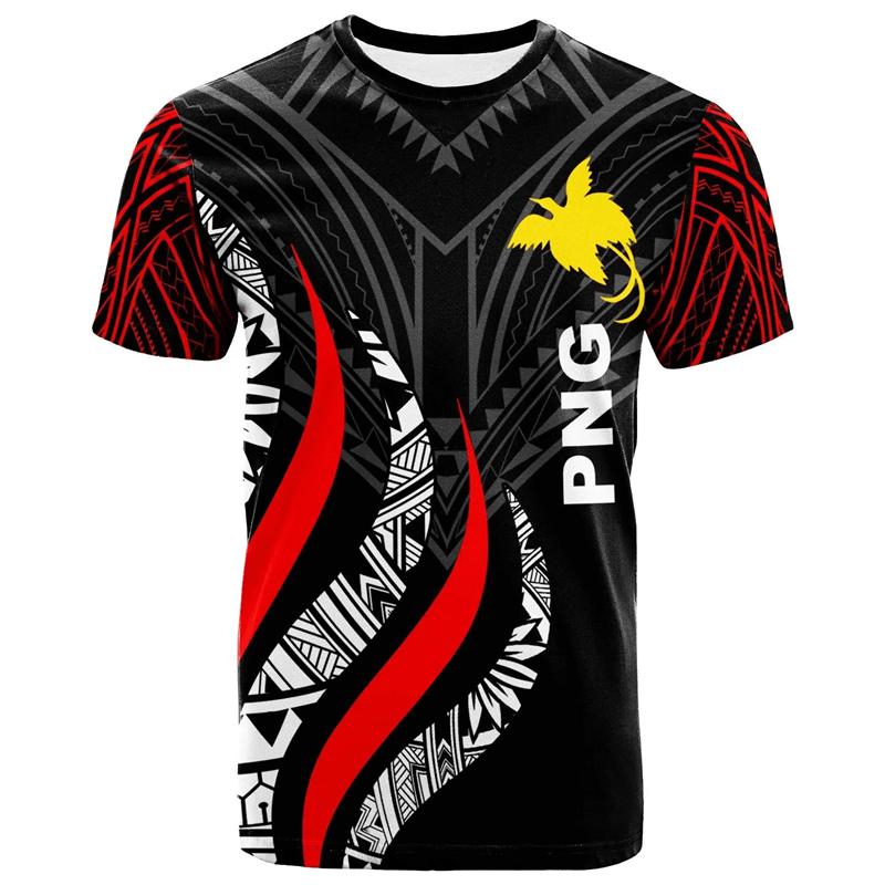 Papua Guinea T-shirt For Men Summer Casual 3D Printed Polynesia T Shirts Crew Neck Short Sleeves Tops Street Loose Tees