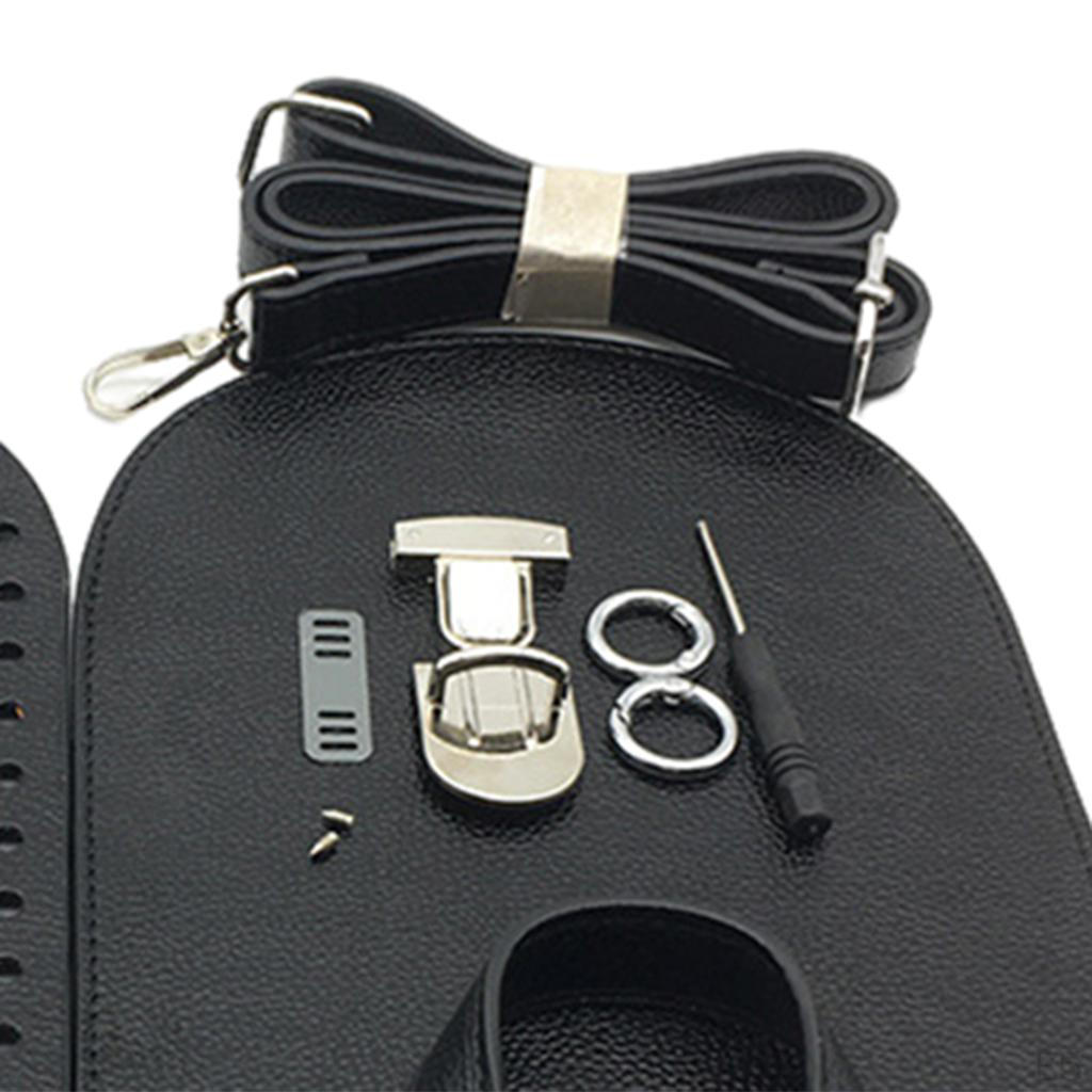 7 Pieces / Set DIY PU Leather Bag Knitting Set, Bottom Shoulder Strap Flap Cover
