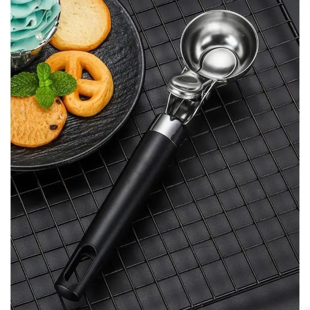 Press Trigger Design Ice Cream Scoop Non-stick Ice Cream Digger  Easy Demoulding