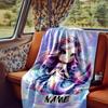 Enchanted Mermaid With Floral Crown And Tail Blanketcustomizable With Your Namecomfortable And Stylish Perfect For Travel Beds Chairs Offices Sofas