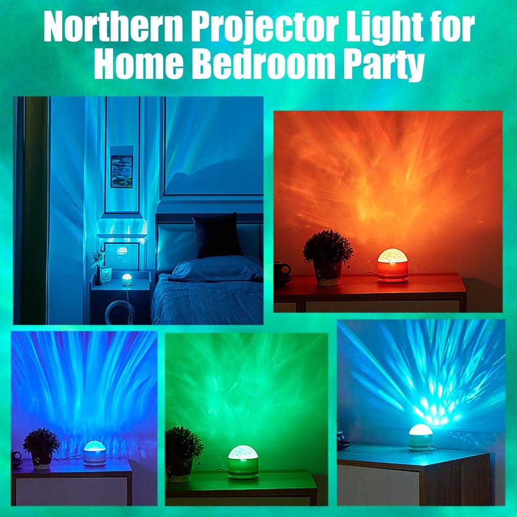 LED Starry Sky Projector Aurora Night Light 16 Colors RGB Remote Crystal Lamp for Home Theater Room Deco USB Plug-in Kids Room