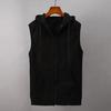 Fashion Solid Men Hooded Sleeveless Waistcoat Slim Jacket Blouse Tops Shirt