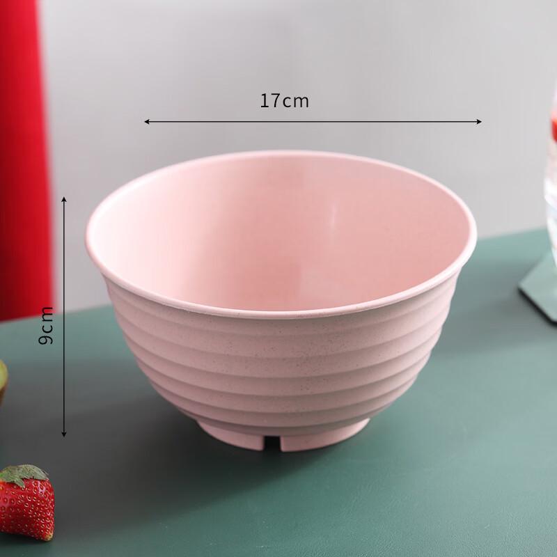 ZISIZ Wheat Straw Large Capacity Noodle & Salad Bowl Set