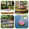Solar Fountain Floating Landscaping Outdoor Water Feature Garden Fountain Pool Water Feature, Lotus Leaf Flower Model, Combination Fountain