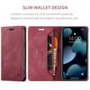 Für iPhone 13 mini Vintage Leder Flip Wallet Hülle mit RFID-blockierendem Kartenschlitz, Mattes Retro Folio Cover für Damen Herren (4 Farben)