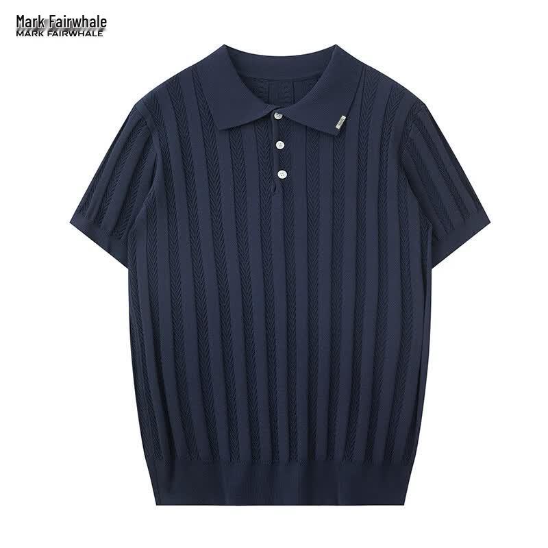 MARK FAIRWHALE Men s Loose Fit Polo T-Shirt L
