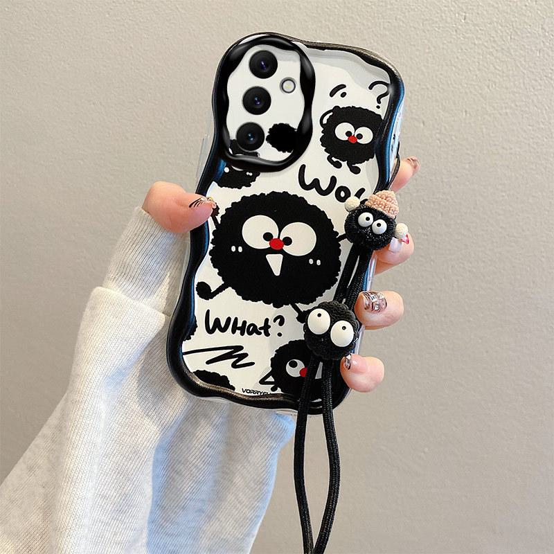 Japanese and Korean Cute Cartoon DIY Oppo A94 Mobile Phone Case: A8 Anti-Fall F17 Soft Shell with Printed Chain, Foreign All-Inclusive.