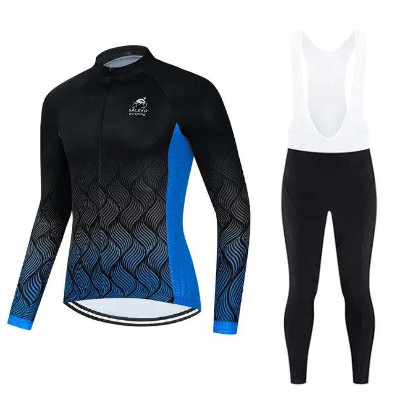 2026 Autumn Velvet Thin Cycling Suit Cycling Suit Bicycle Spring and Women's Long-sleeved Suit Quick-drying Breathable Sunscreen Overalls Trousers