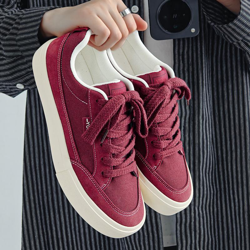 Men's Skateboard Shoes Summer Student Versatile Comfortable Anti Slip Casual Shoes Breathable Youth Wear-resistant Solid Color