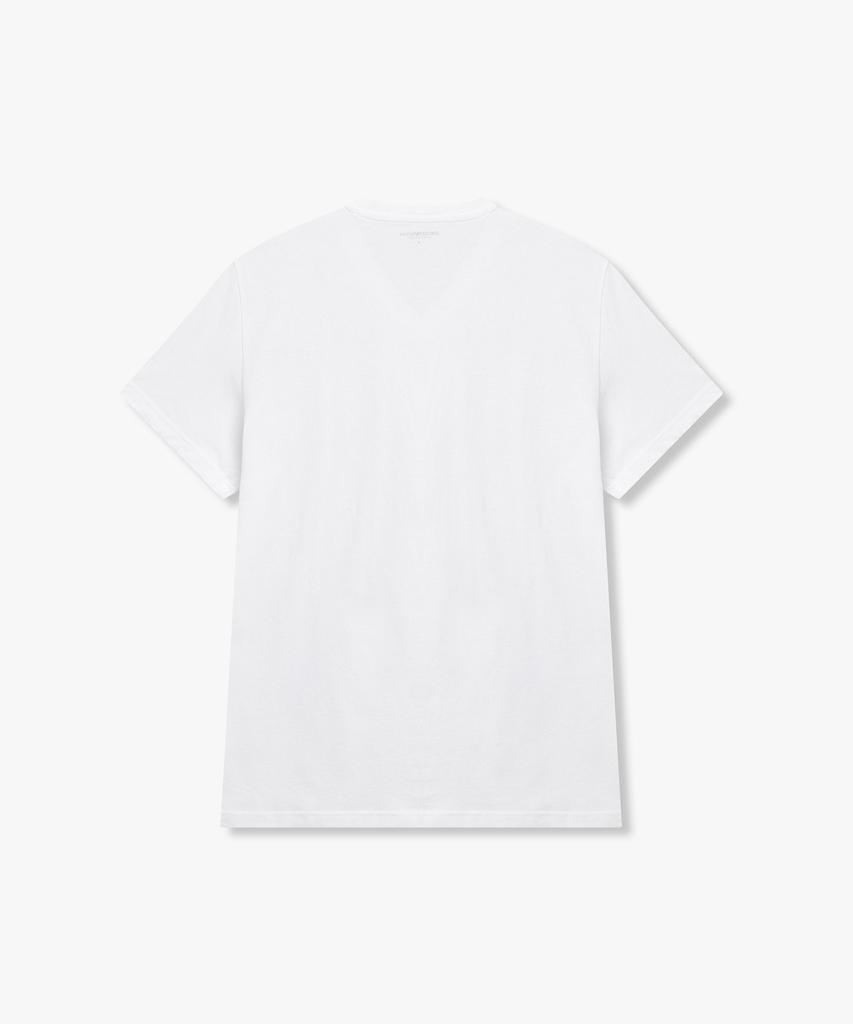 EMPORIO ARMANI UNDERWEAR Men'S V-Neck Cotton Lounge T-Shirt_White 0816135002