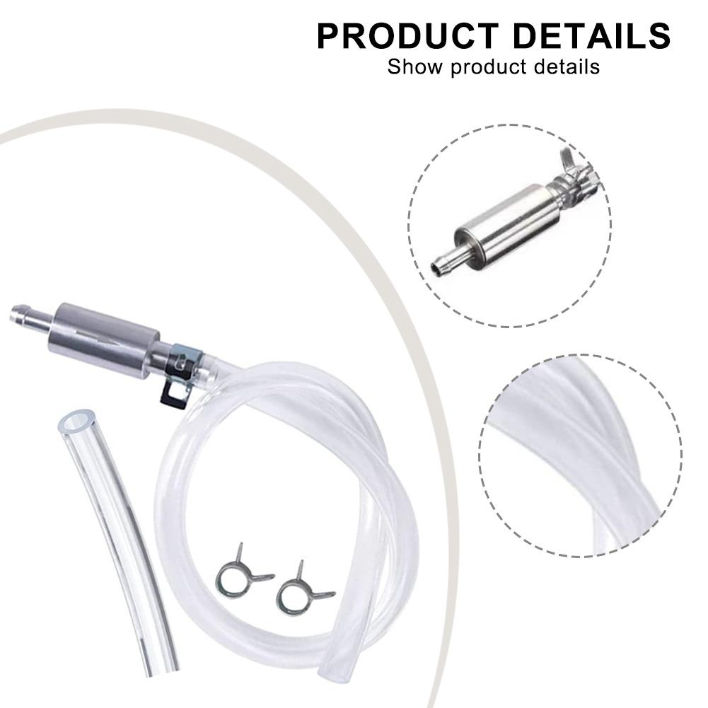 Brake Bleeder Kit with Aluminum Leak Resistant Hose and One Way Check Valves for Fast Attachment and Efficient Fluid Transfer