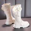 Fashion Foreign Style Girls Boots Long Princess Boots High Boots Autumn and Winter New Girls Soft-soled Leather Boots