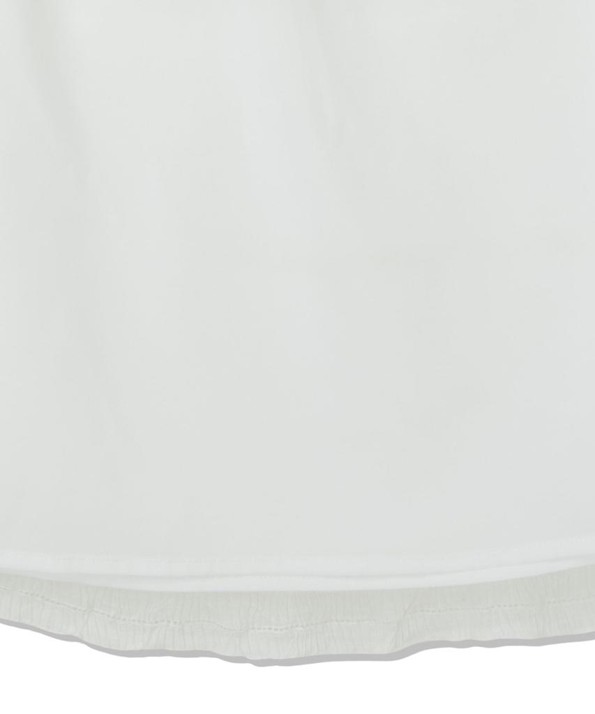 Penfield Crinkle Embroidered Smocking Tiered Skirt White_Fs2Ws31F