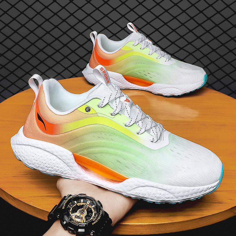 Flying Mesh Surface 19 Series Sports Shoes for Men Breathable Popcorn Soft Sole Cushioned College Student Leisure Running Shoes