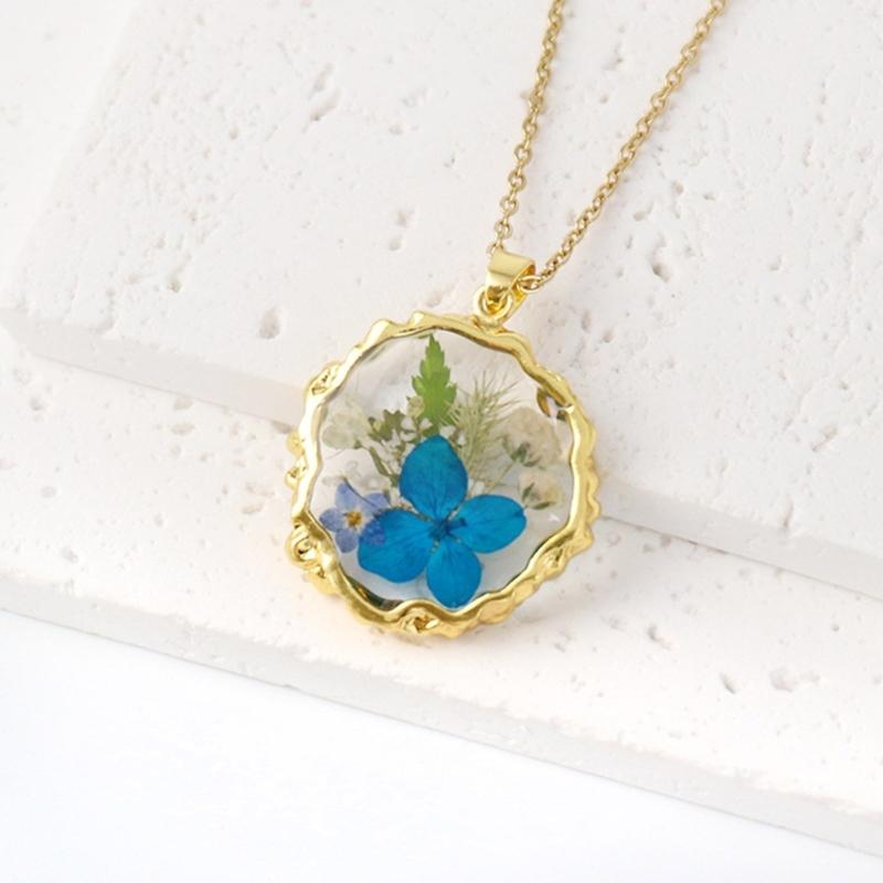 Collana Floreale in Resina Leggera Catena Regolabile per la Clavicola per Pelli Sensibili Accessorio Gioiello da Indossare Ogni Giorno