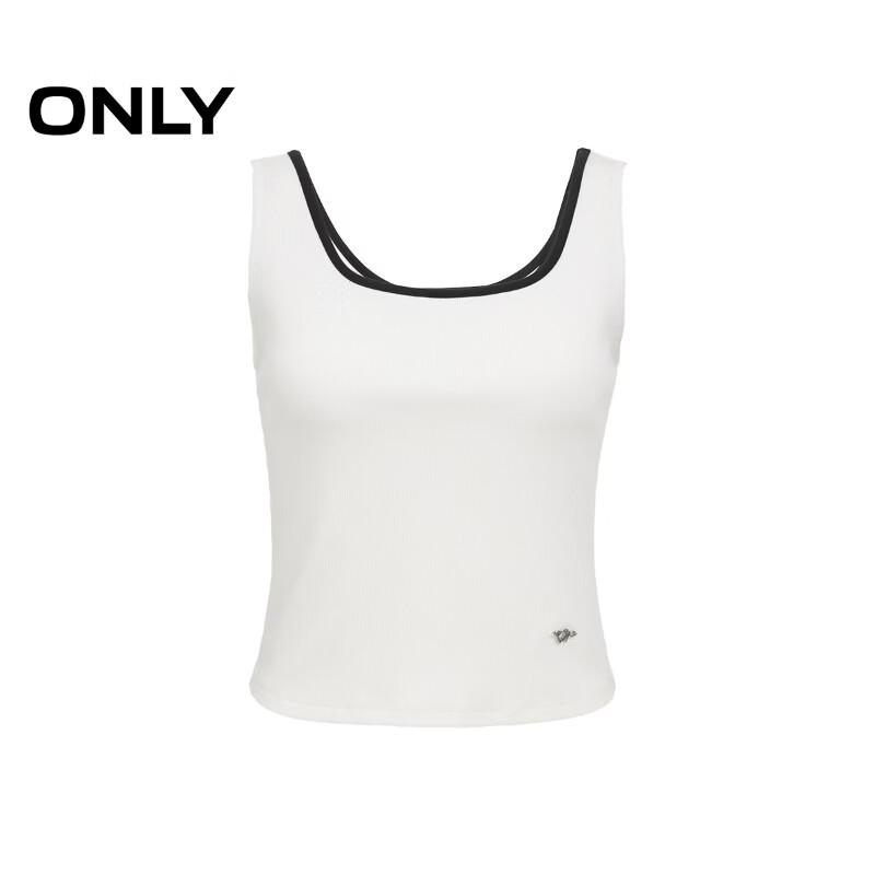 ONLY Women's Color Block Square Neck Crop Cami Top