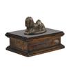 Lhasa Apso - Urn for Dog Ashes, Personalized Urn with a Statue, Wooden Urn with a Dog by Brand
