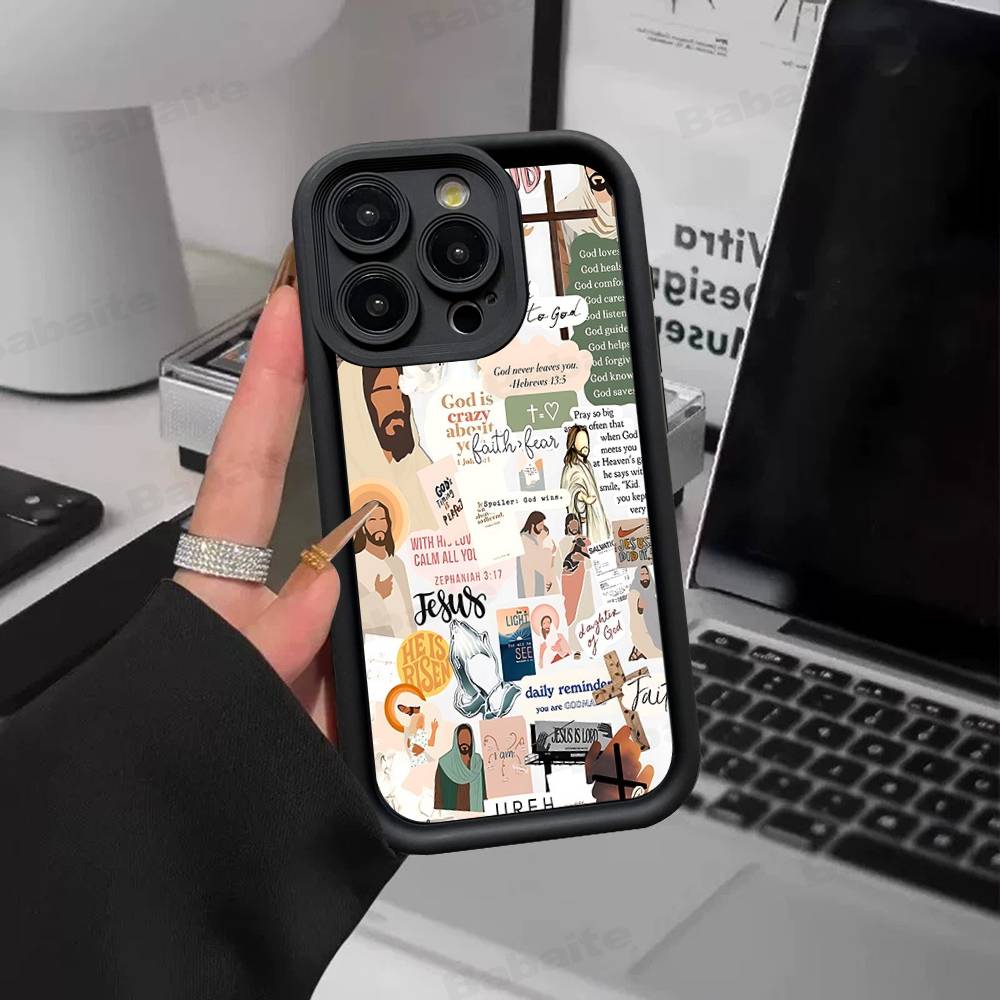Verse Of The Christian Bible Jesus Phone Case For IPhone 17 16 15 14 13 12 11 Pro Max Anti Drop Soft Cover