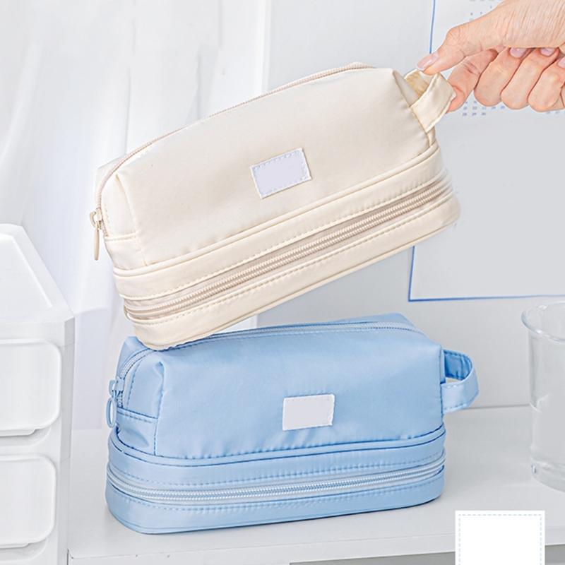 Waterproof Fabric PVC Pencil Case Multiple Compartments Large Capacity Pencil Pouches For Student Adult School Office