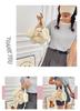 Japanese Cute Avocado Rabbit Plush Handbag - Soft Crossbody Bag for Girls