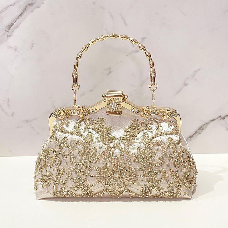 

Ципао банкетная сумка свадебная сумка для тещи сумка для невесты новый китайский стиль жемчужная вышивка сумка ручной работы сумка в национальном стиле сумка на цепочке сумка-мессенджер Light Gold