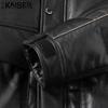 Kaiser Men's Hooded Genuine Sheepskin Down Jacket