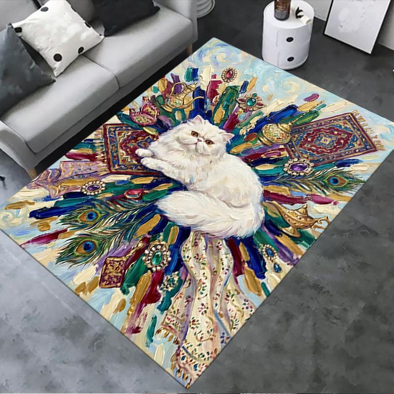 

2025 New Cute kitten Carpet Rug for Living Room Bedroom Home Sofa Decoration,Kids play Non-slip Floor Mat 40x60cm( 15x23in )