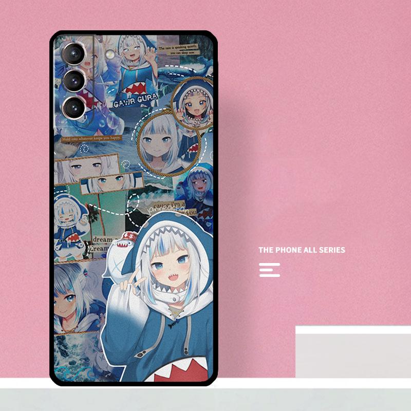 Gawr Gura Hololive Girl Phone Case For Samsung Galaxy S25 S26 Ultra S20 S21 S22 S23 S24 Plus S10 S25 FE Cover Coque