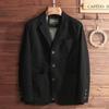 Giacca da uomo Elegante Stile Italiano Gentleman Business Risvolto Ampio Casual Vestibilità Slim Tre Bottoni Blazer