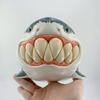 1pc Creative Parody Cute Shark Resin Ornament Animal Statue Living Room Desktop Ornament