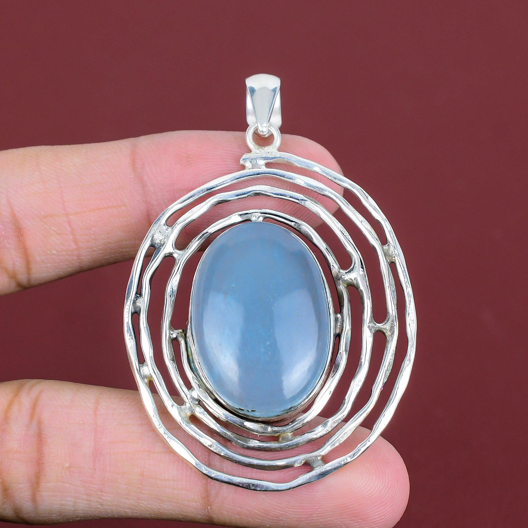 Aquamarine pendant gemstone pendant 925 sterling silver pendant natural aquamarine jewelry handmade pendant wedding gifts birthstone jewelry