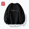 MINISO Men's Z Series Heavyweight Trendy Letter Print Crewneck Sweatshirt