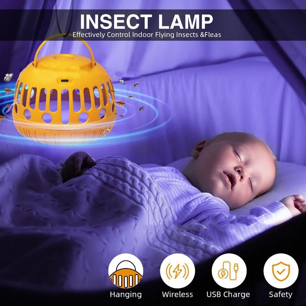 Type-C Rechargeable Pet Fleas Traps Non-toxic Automatic Pest Catcher  Pest Catching Artifact