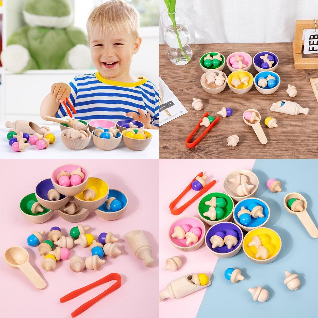 Wooden Cups Counting For Children Educational Play Early Learning Gift Festival