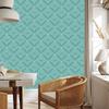 Geometric Rhombus Wallpaper In Teal and Turquoise for the Living Room and Bedroom 50x1000