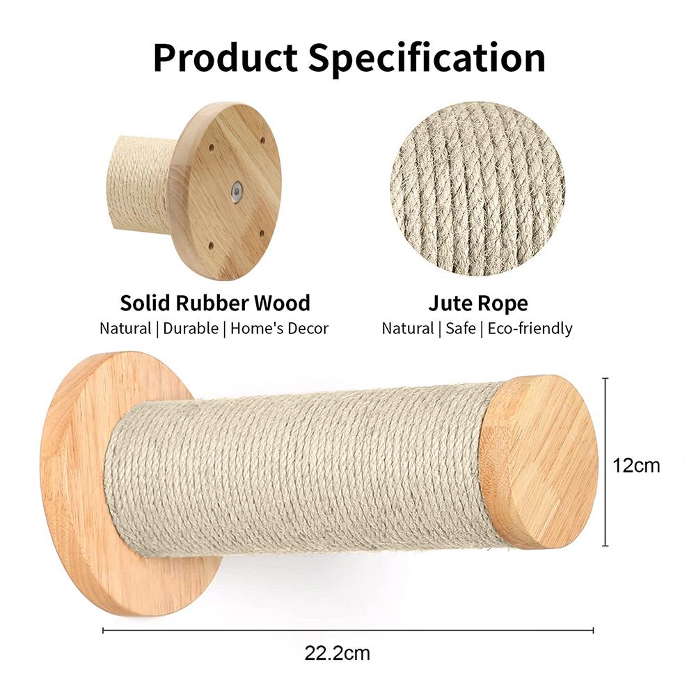 1 Piece Wall Mounted Cat Scratcher For Cat Climbing Post For Play Perch On the Wall