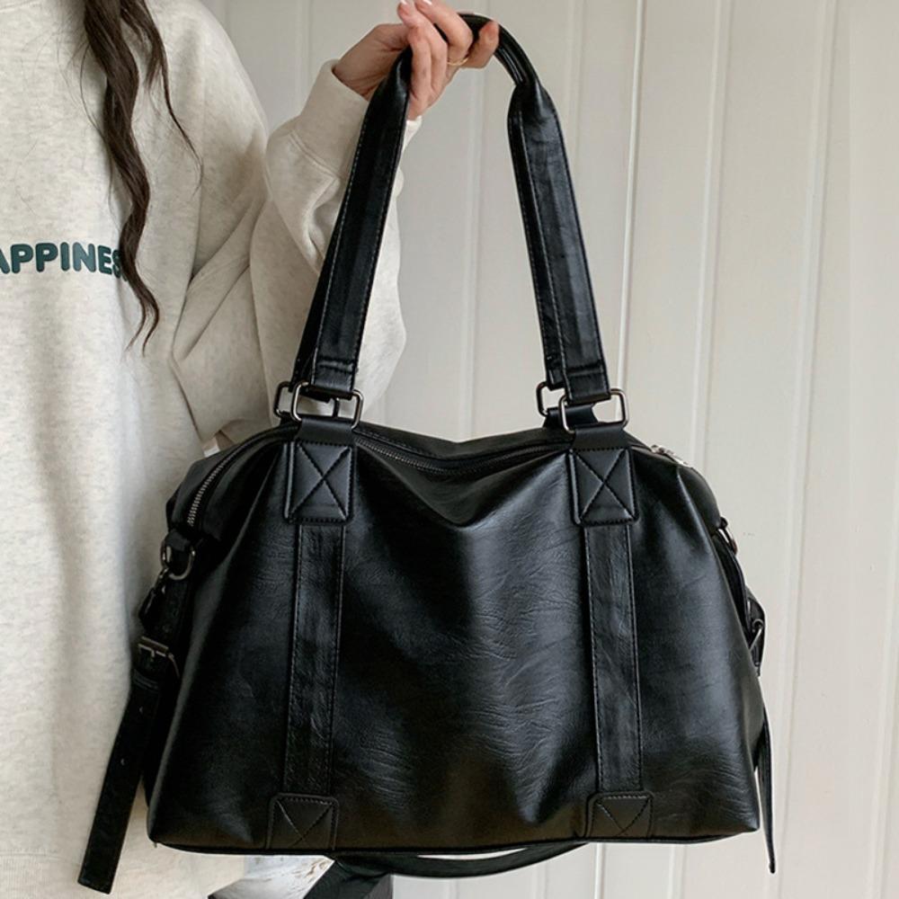 

Large Capacity Nylon Duffle Bag Casual Tote Bag Simple Shoulder Bag Travel Style 1