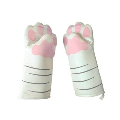 Cat"s Paw Gloves Baking Oven Gloves Microwave Ironing Cotton Gloves