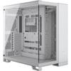 PC Case - Corsair - 6500x Tempered Glass Mid-tower Dual Chamber - White