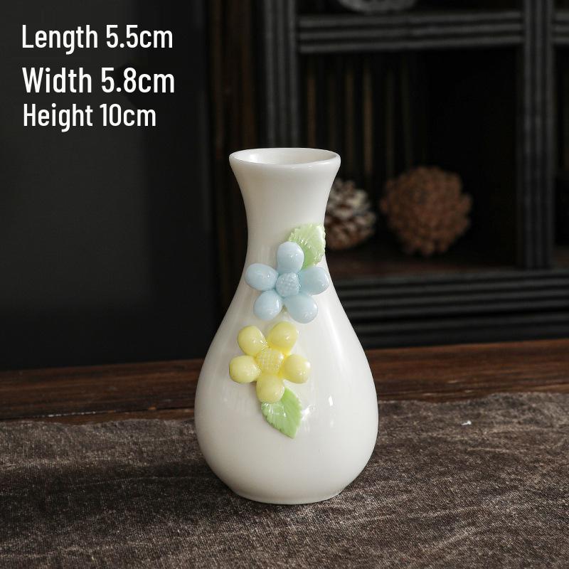 New Handmade Ceramic Pinch Flower Vase for Floral Arrangement and Home Decor