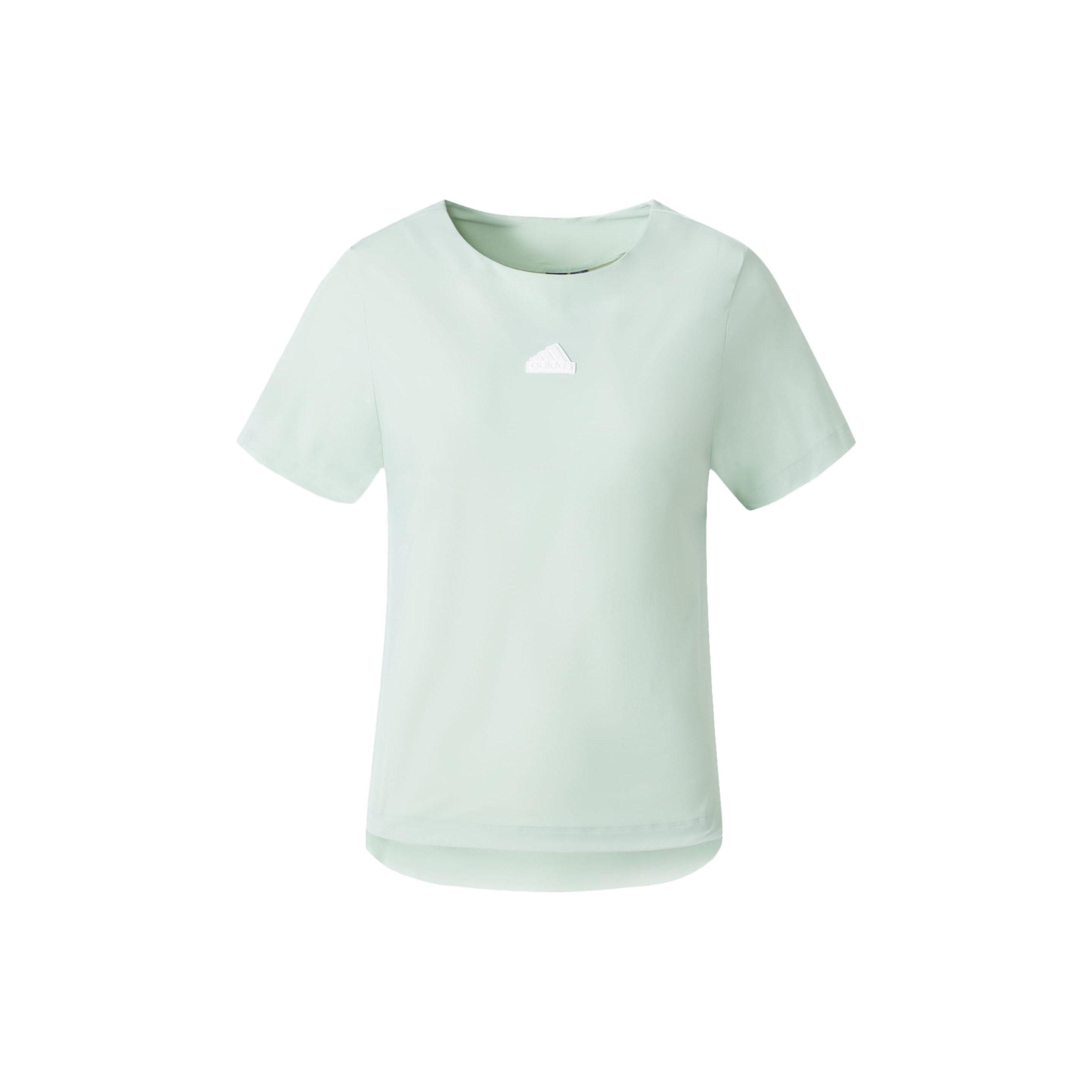 

Adidas Женская футболка W Ct Tee Ss Logo с круглым вырезом и короткими рукавами, топы, льняно-зеленый IT4354 M