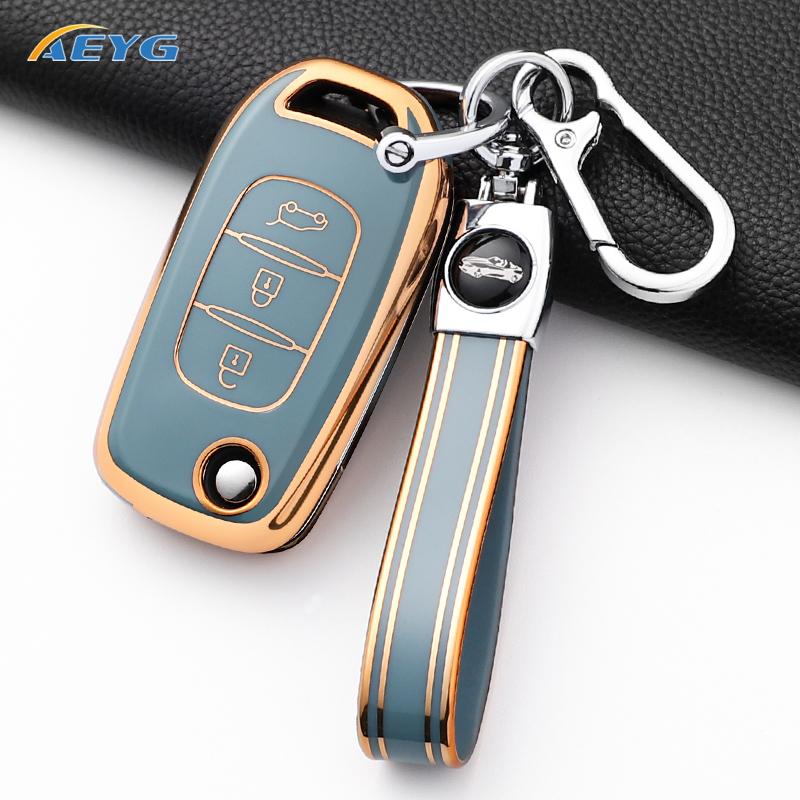 Car Key Case Cover Fob For Lada Vesta Granta Xray Kalina Priora Sedan Sport For Renault Fluence Clio Megane Keychain Accessories