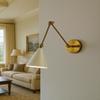 Articulated Diabolo Brass Wall Lamp – Stilnovo‑Inspired Mid‑Century Single Sconce