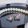 Color Dopamine Zircon Wreath Butterfly Ring Women'S Light Luxury High-End Niche Design Stacked Wearing Colored Treasure Index Finger Ring