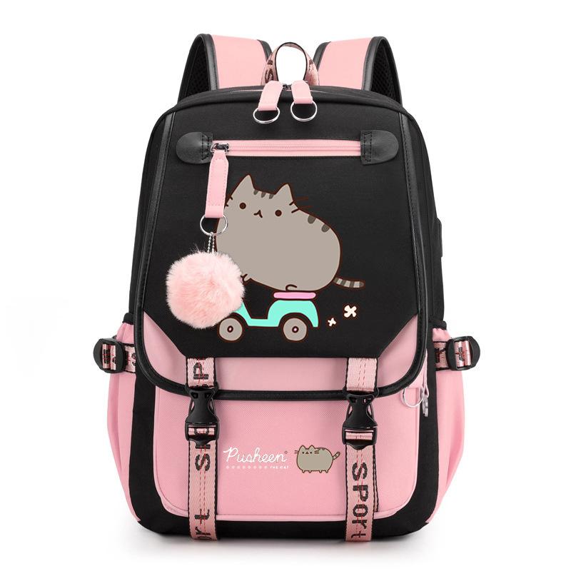 Cartoon Cute Printed School Bag Outdoor Travel Oxford Cloth Backpack