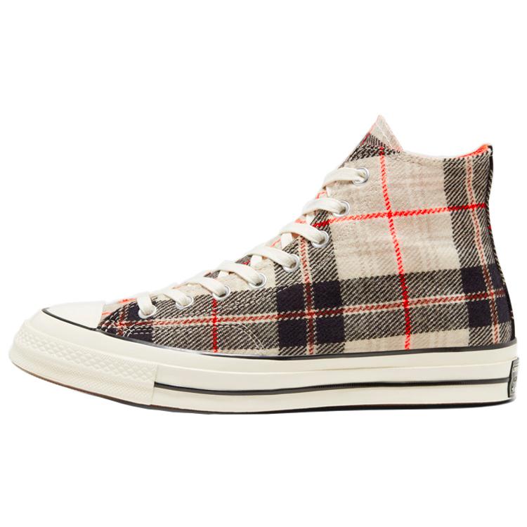 Converse Plaid Chuck 1970s 'Creamwhite Gray' (Unisex) Canvas Shoes 166496C