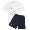 Ensemble short et maillot - France - 2 étoiles - Blanc bleu marine - Garçon - 3 à 13 ans