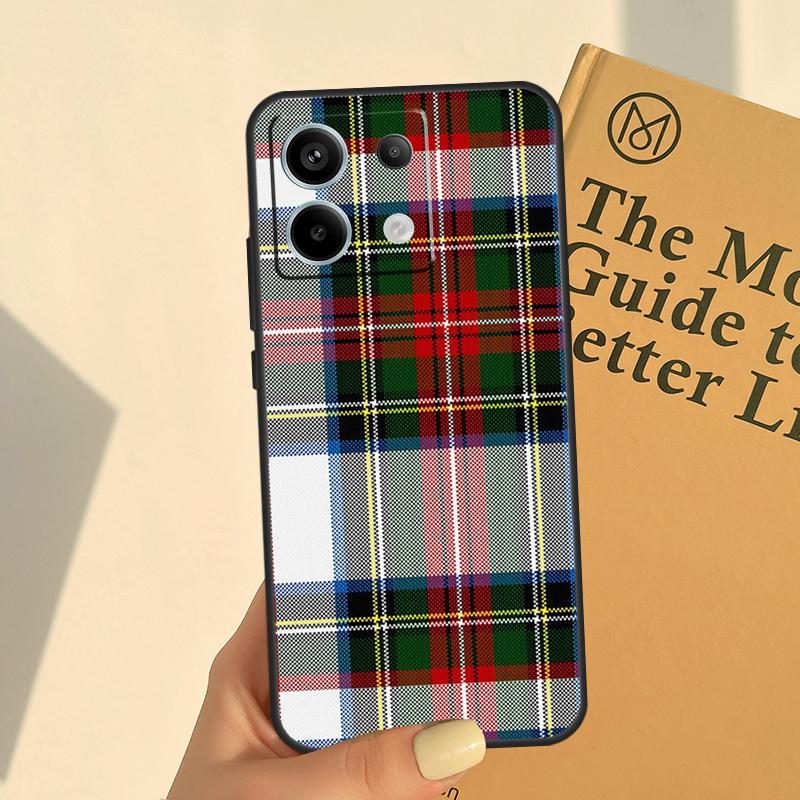Clan Stewart Tartan Plaid Pattern Cover For Xiaomi Redmi Note 14 13 9 10 11 12 Pro 10S 11S 12S Case For Redmi 14C 10C 12C 13C