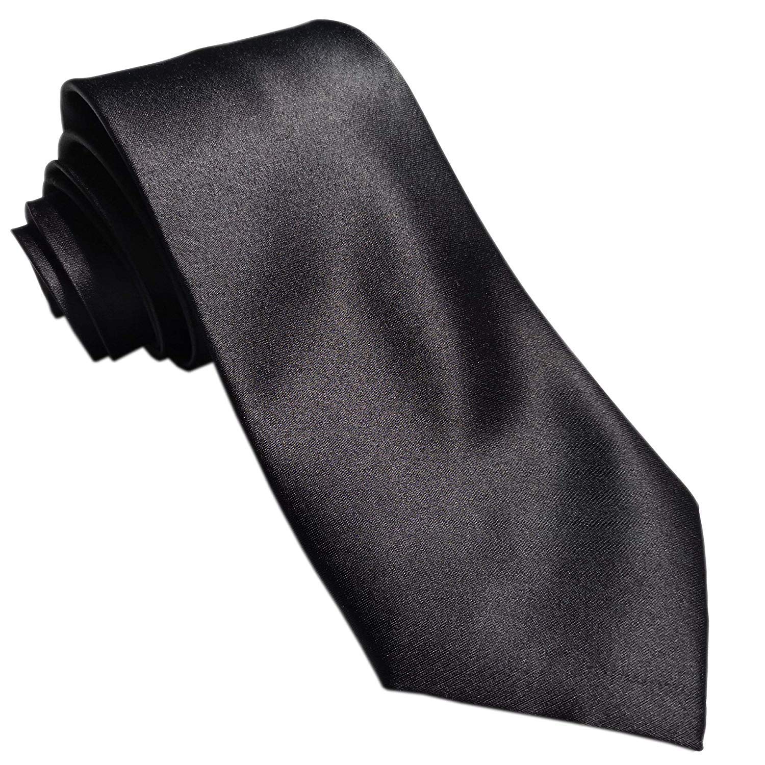 

[Paris 16k] Black Necktie, Large Size, Plain, Men s Formal Wear, Funeral, Wake, Memorial Service, Formal Occasion, Washable, Long Size