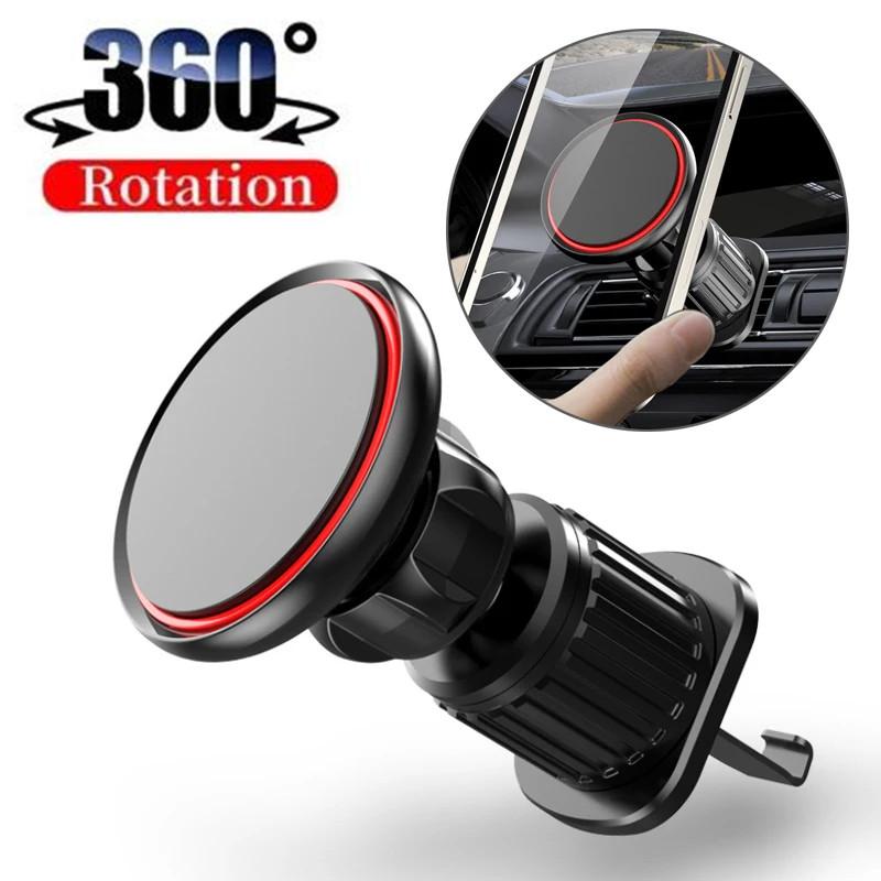 Nouveau Support de Téléphone Magnétique pour Voiture Rotation à 360° Clip pour Grille d'Aération de Voiture Aimant Puissant Support pour Téléphone Portable pour iPhone Xiaomi Samsung